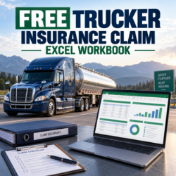 Free Trucker Insurance Claim Excel Workbook bigtruckpartsusa tanktruckpartsusa concretebreakerusa trucker insurance claim workbook, commercial truck insurance claim spreadsheet, trucking loss of income worksheet, truck downtime claim calculator, owner operator insurance claim workbook, lost revenue trucking spreadsheet, commercial vehicle claim Excel workbook