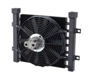 Thermal Transfer DF-11 Mobile Oil Cooler w Fan & Shroud 12 VDC, 27 max GPM, 1" NPT