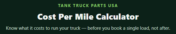 Truck Cost Per Mile & Profit Calculator